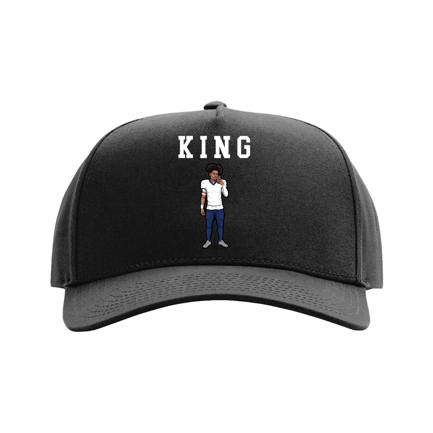 Full Fabric Five-Panel Champ Cap — Shirsey in Black