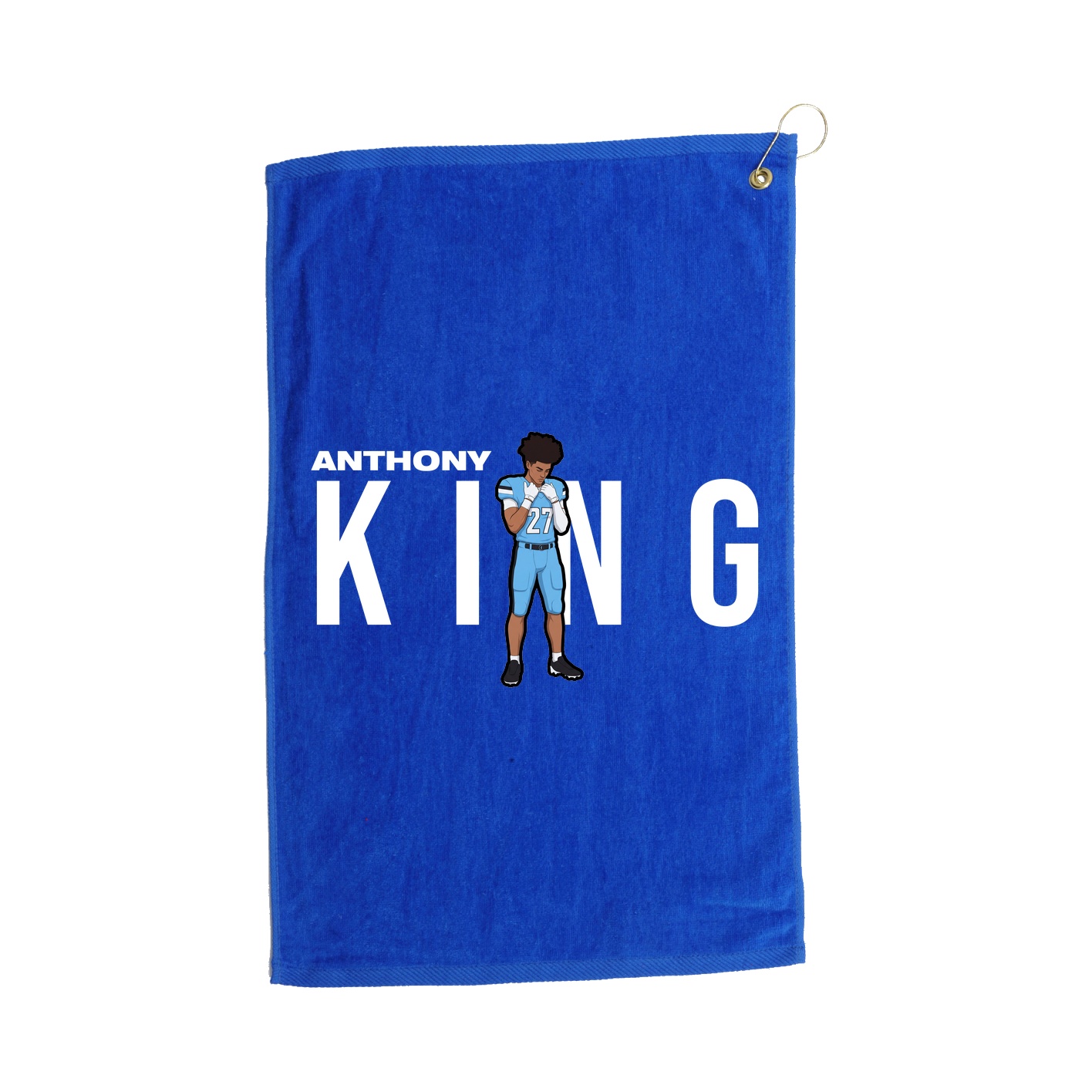 Golf Towel — Player Name in Royal