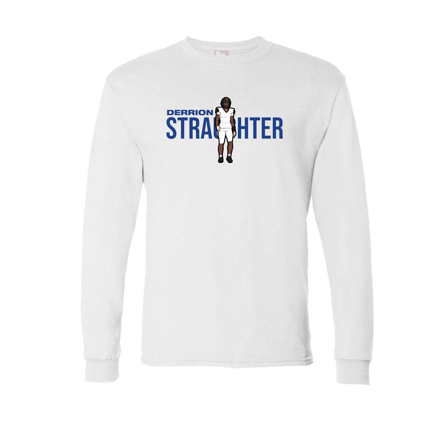 Long Sleeve Tee — Player Name in White