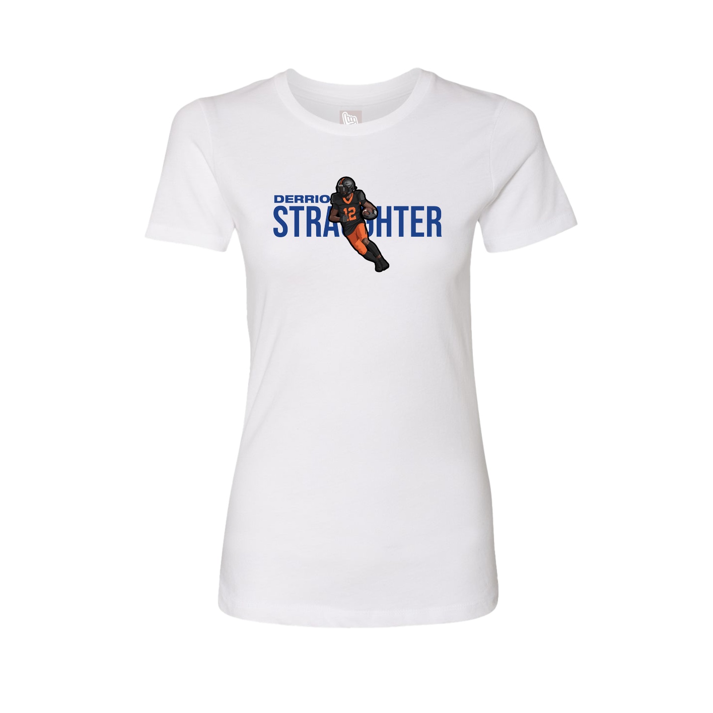 Fitted Women's Tee — Player Name in White