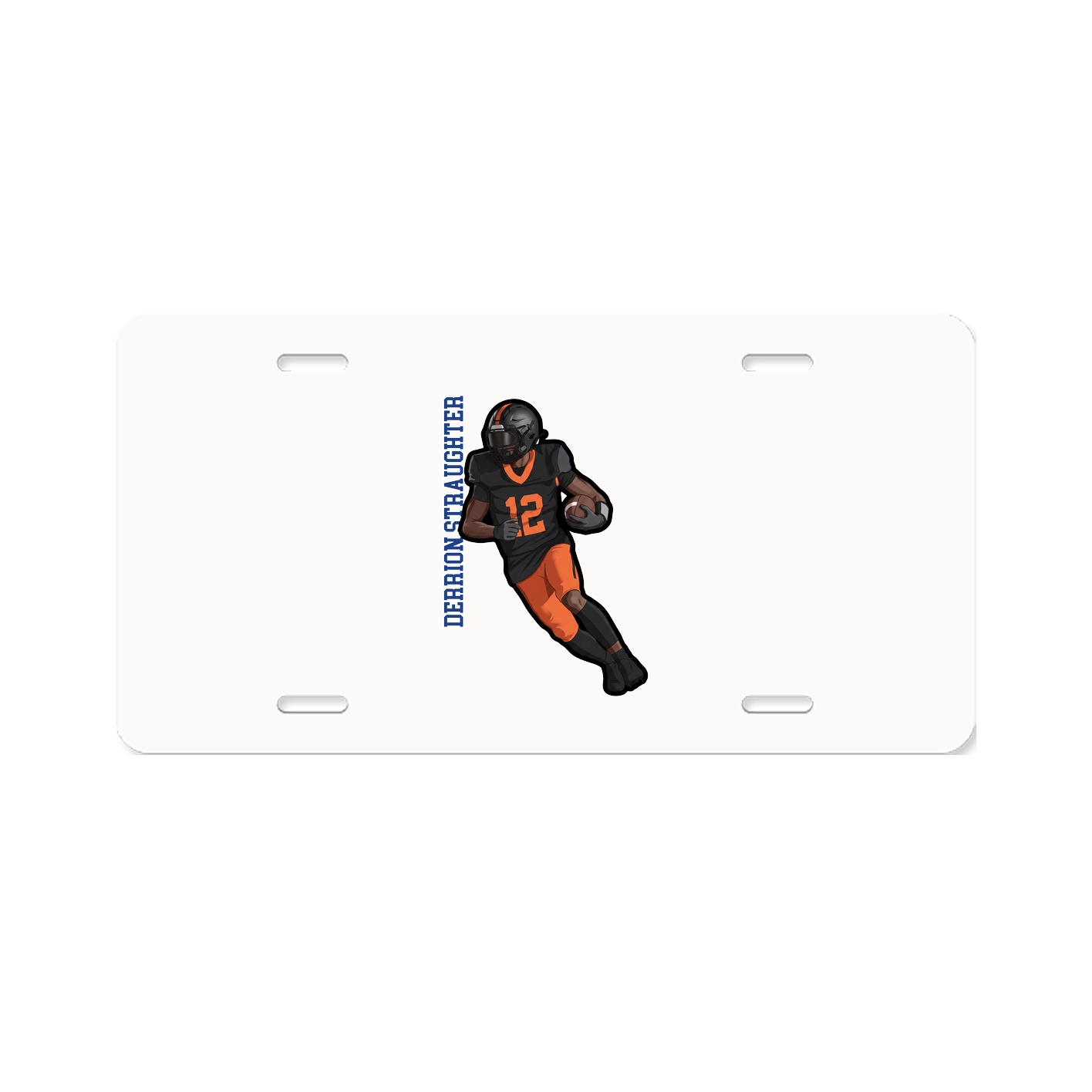 License Plate — Name Vertical in Classic