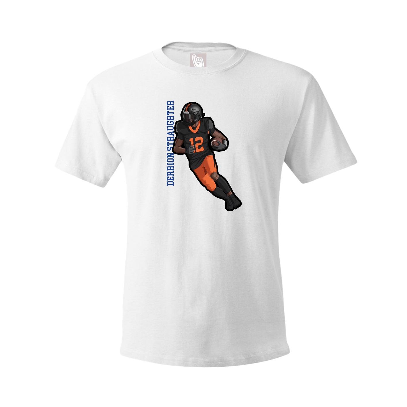 Youth Tee — Name Vertical in White
