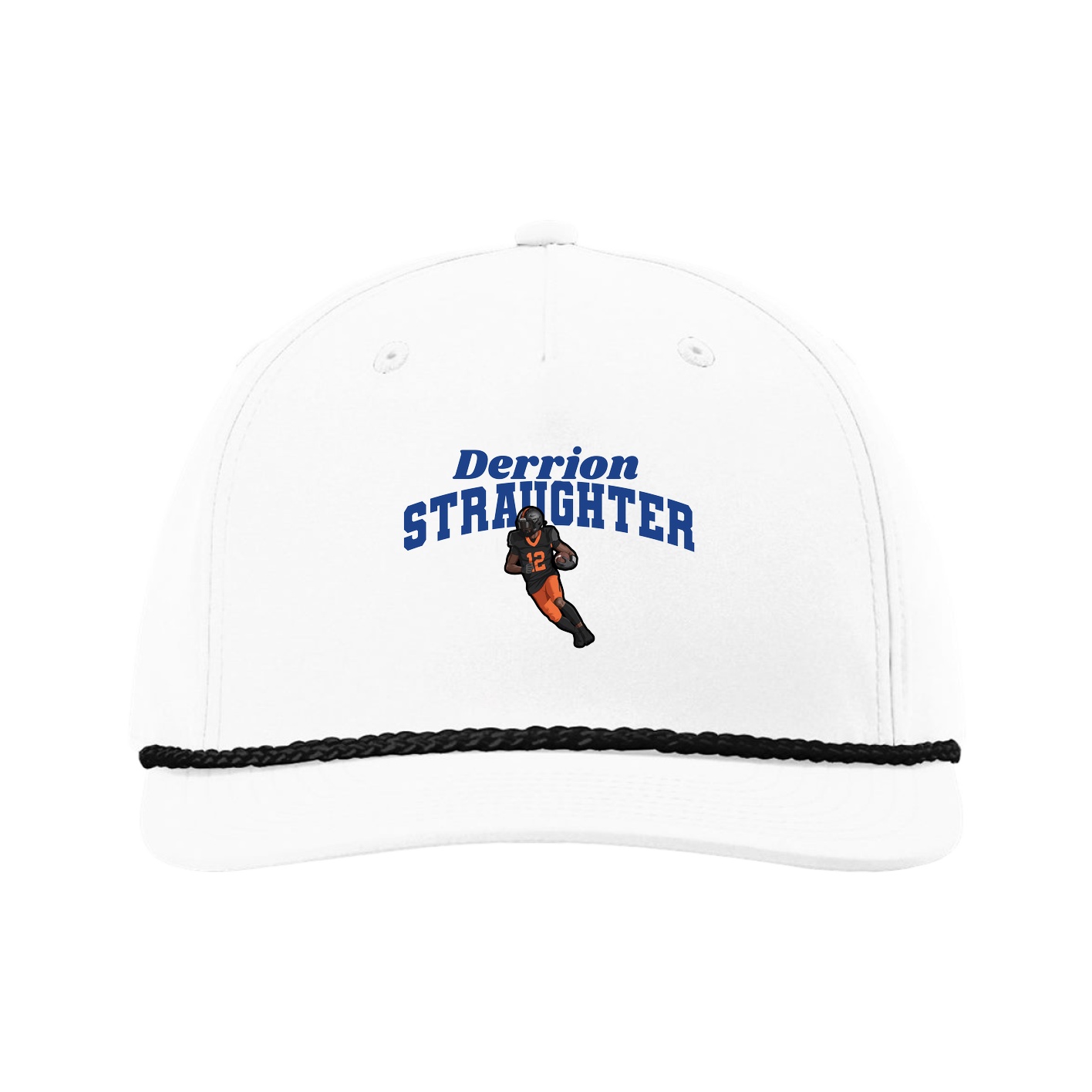 Five-Panel Classic Rope Cap — Signature Arch in White