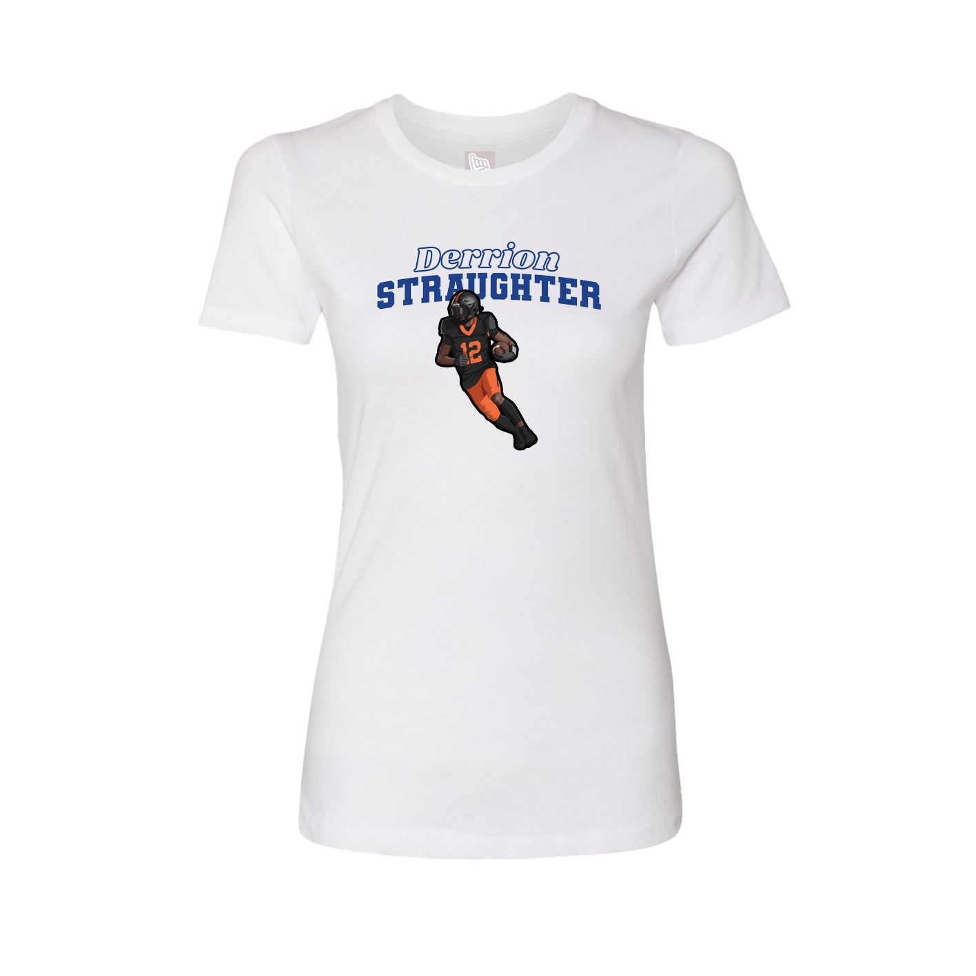 Fitted Women's Tee — Name Arch in White