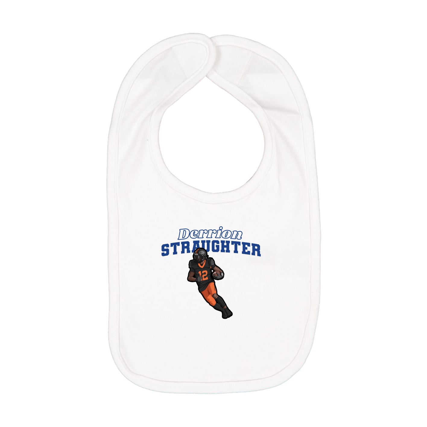 Infant Bib — Name Arch in White