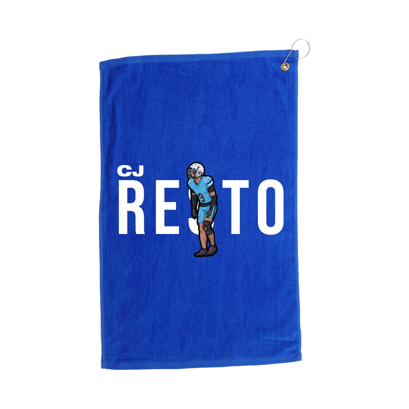 Golf Towel — Player Name in Royal