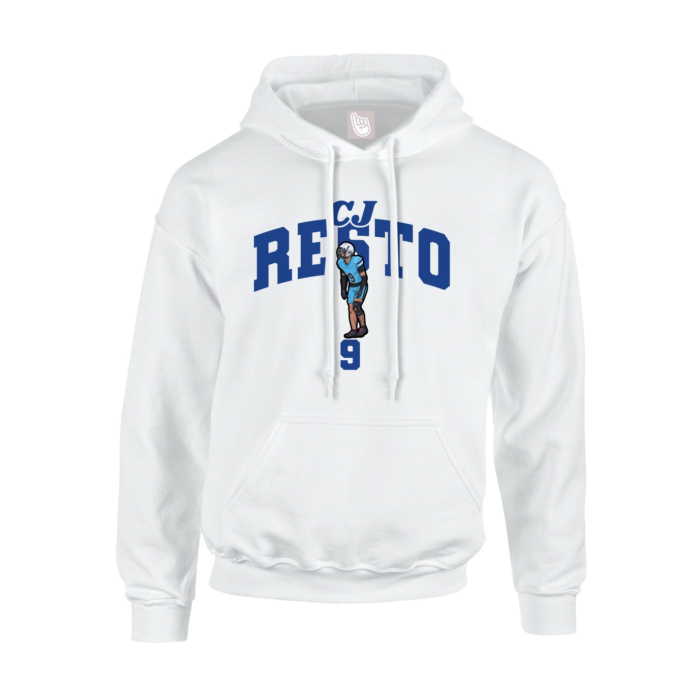 Youth Hoodie — Signature Arch in White