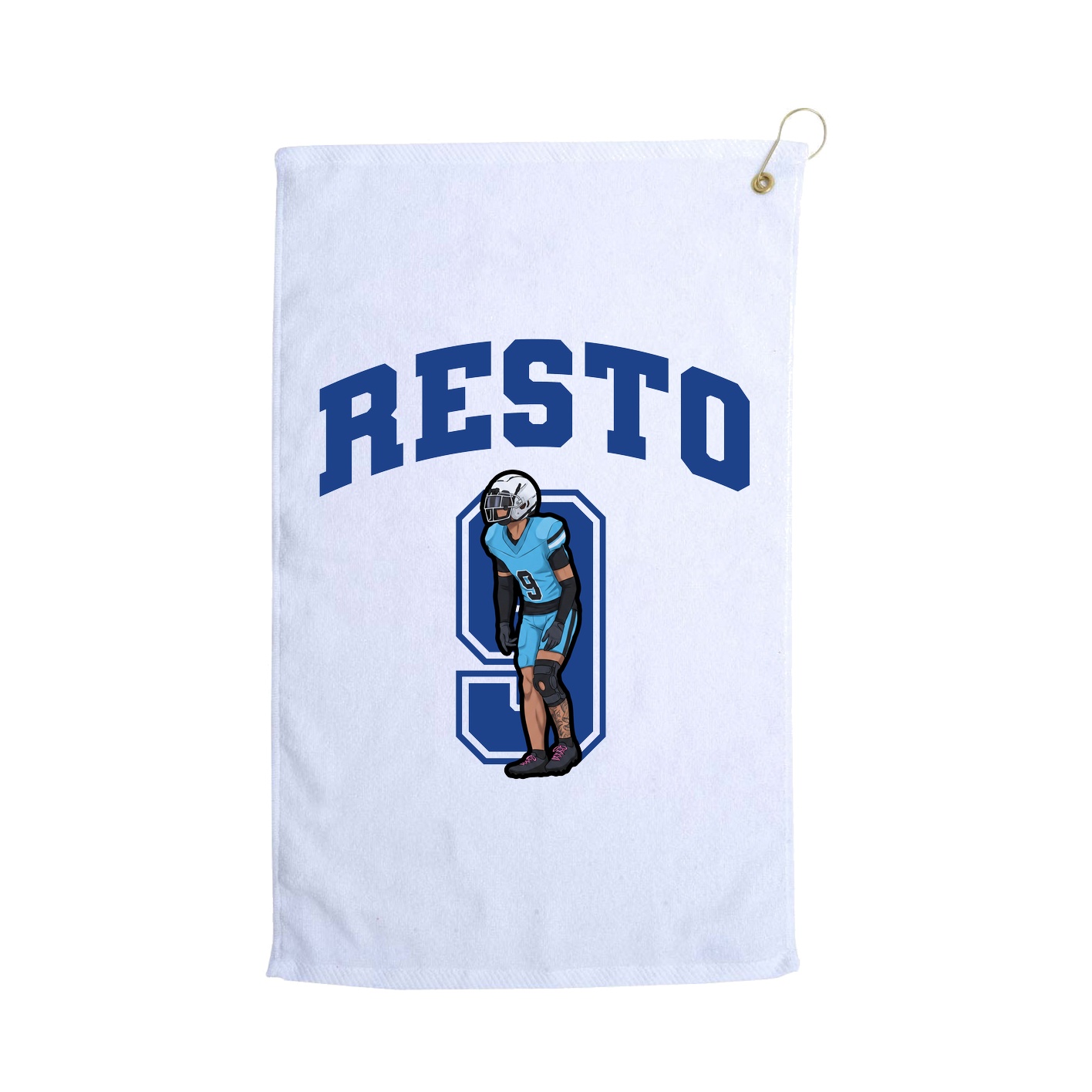 Golf Towel — Number in White