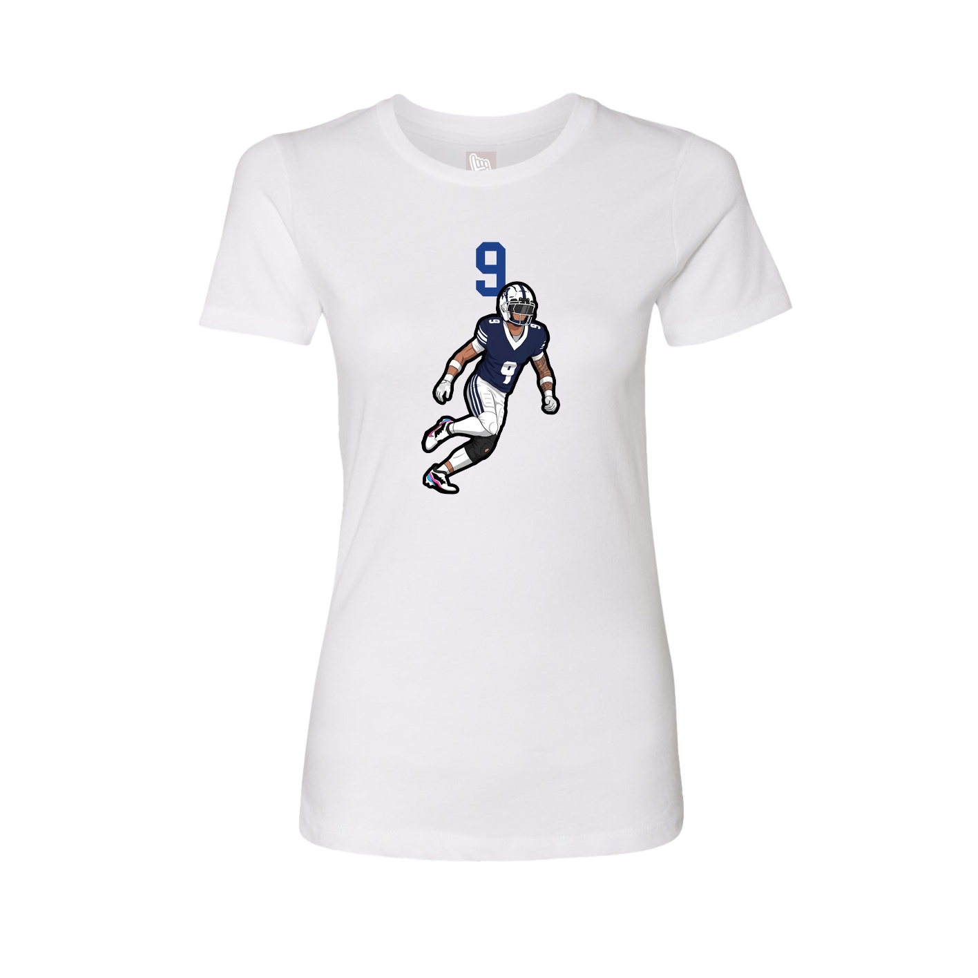 Fitted Women's Tee — Number Top in White