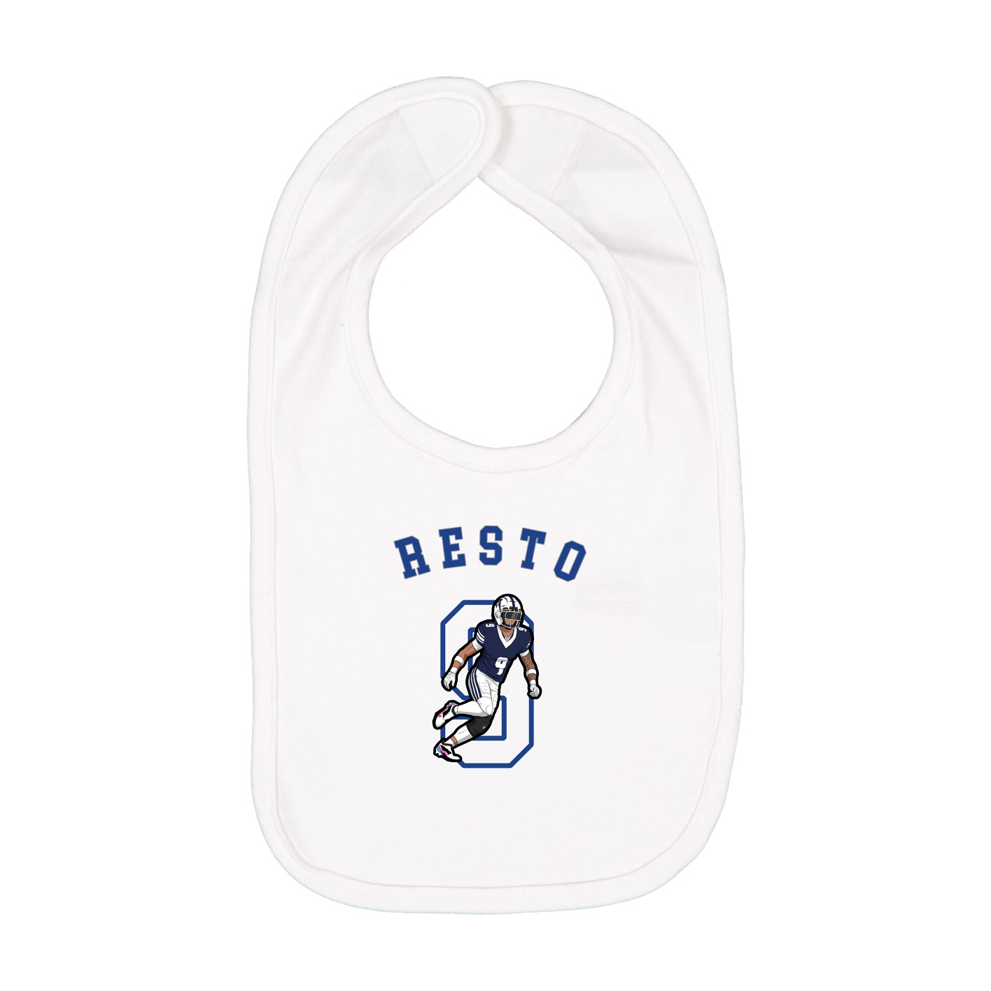 Infant Bib — Shirsey Arch in White