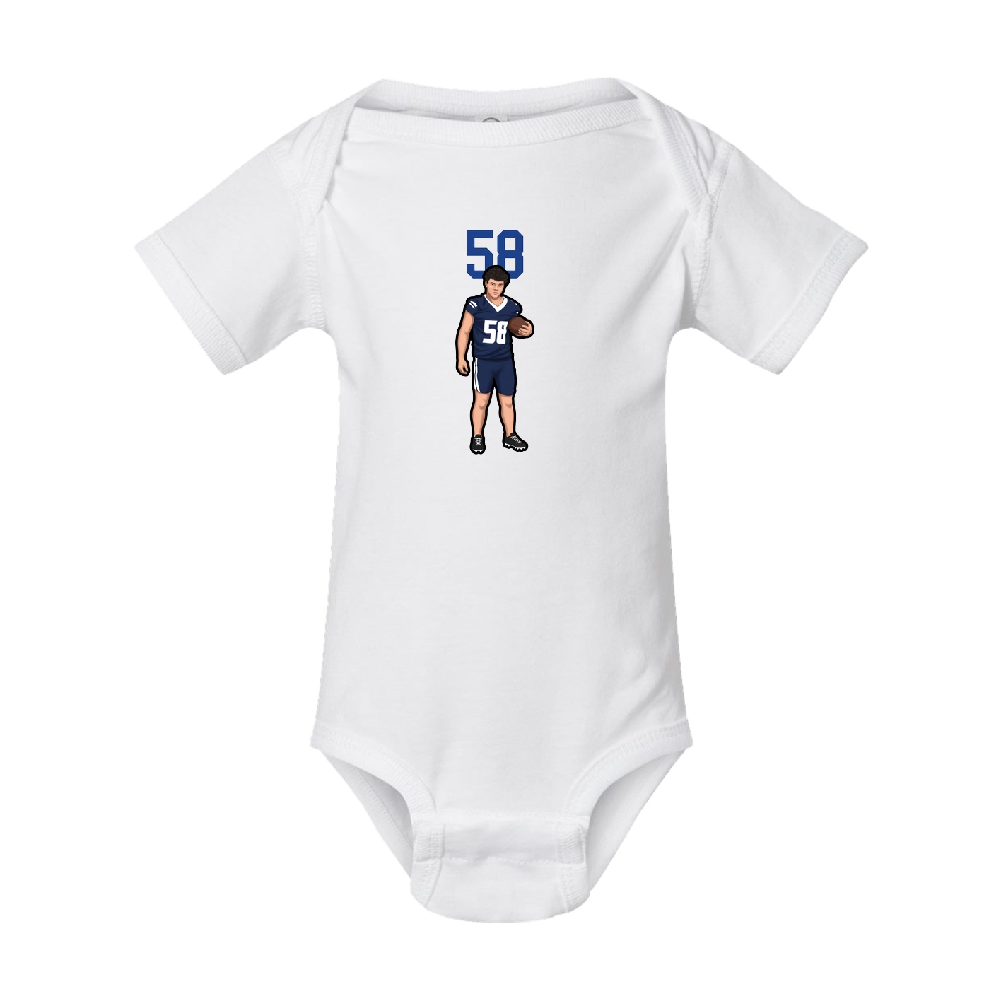 Baby Onesie — Number Top in White