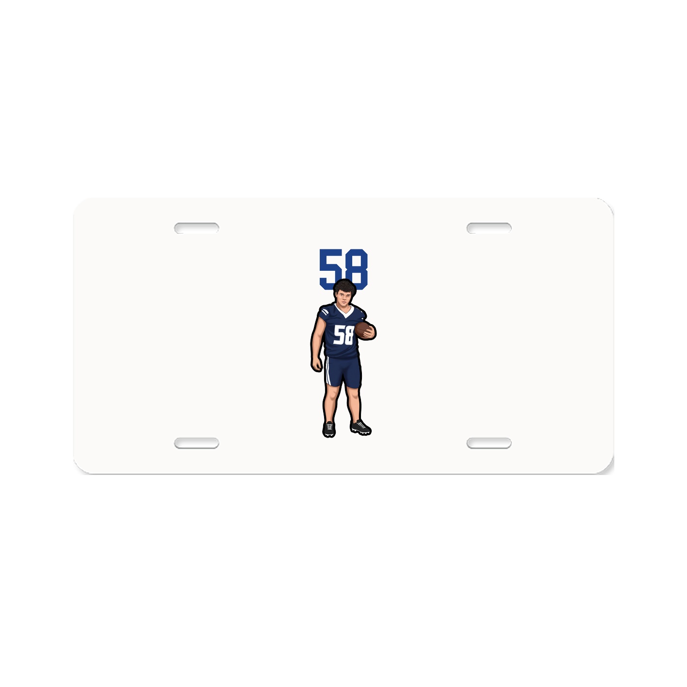 License Plate — Number Top in Classic