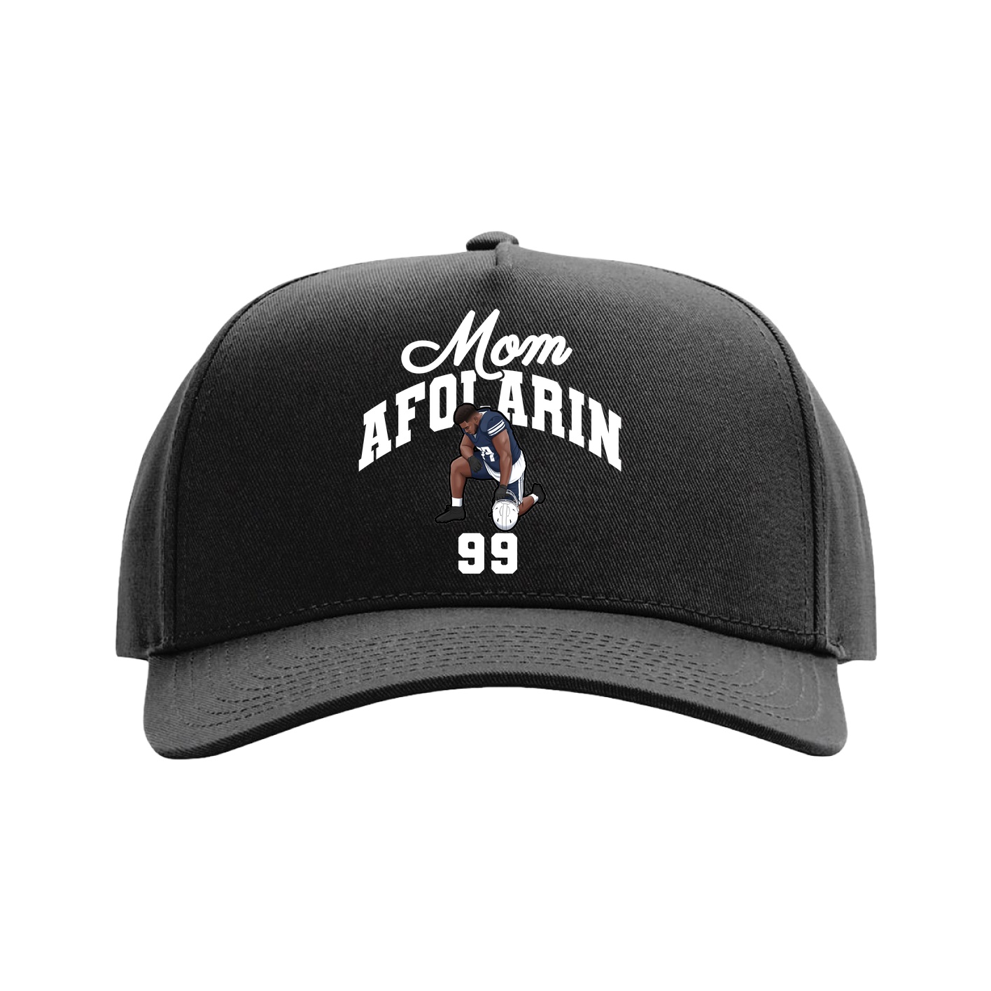 Full Fabric Five-Panel Champ Cap — Mothers Day Arch in Black