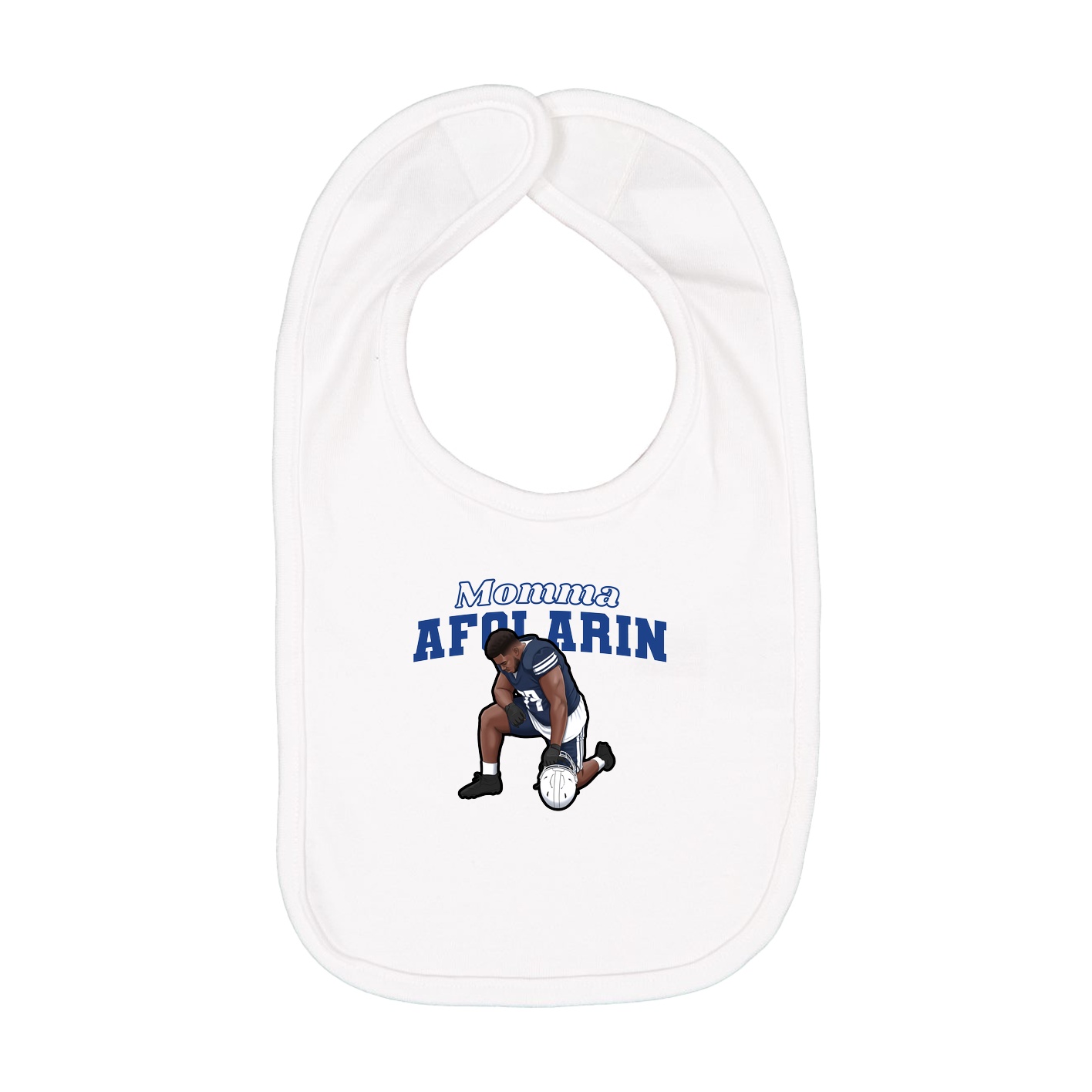 Infant Bib — Mothers Day Block in White