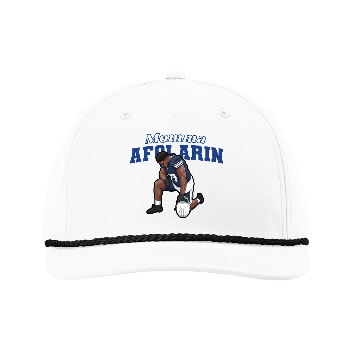Five-Panel Classic Rope Cap — Mothers Day Block in White