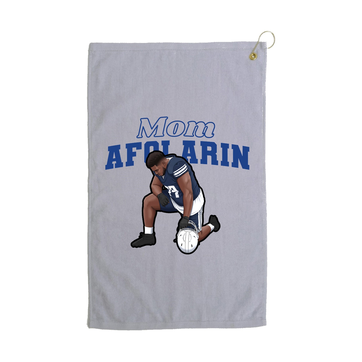 Golf Towel — Mothers Day Block in Grey