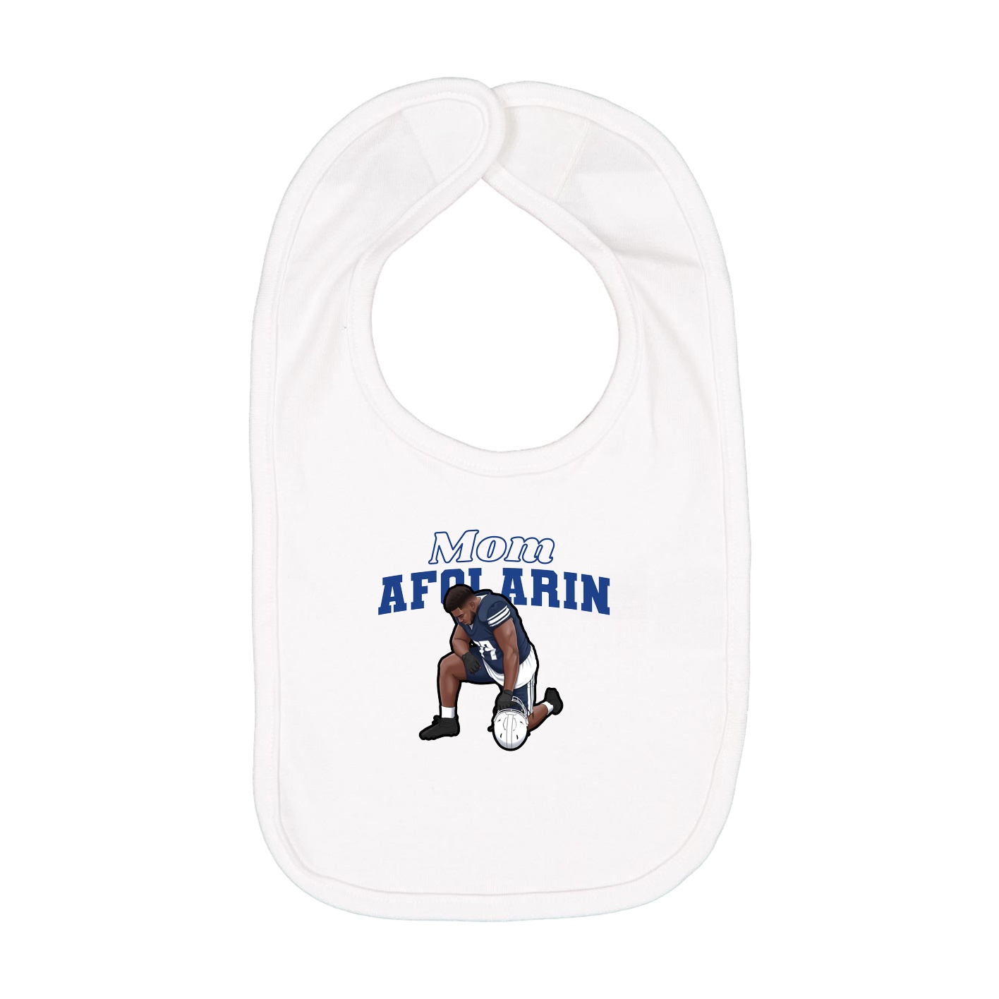 Infant Bib — Mothers Day Block in White