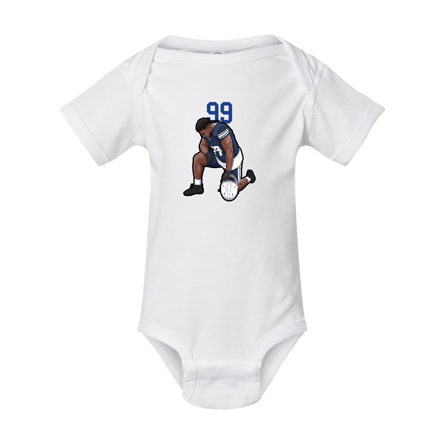 Baby Onesie — Number Top in White