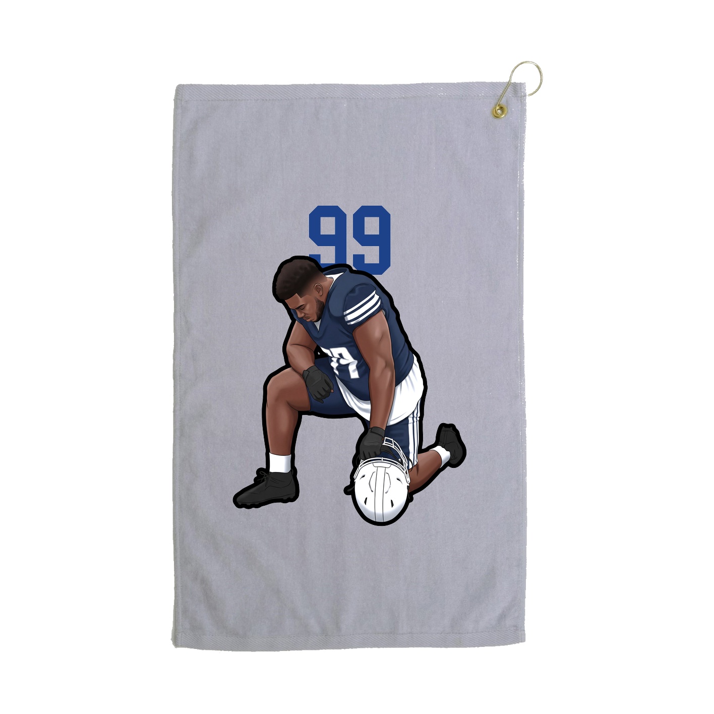 Golf Towel — Number Top in Grey