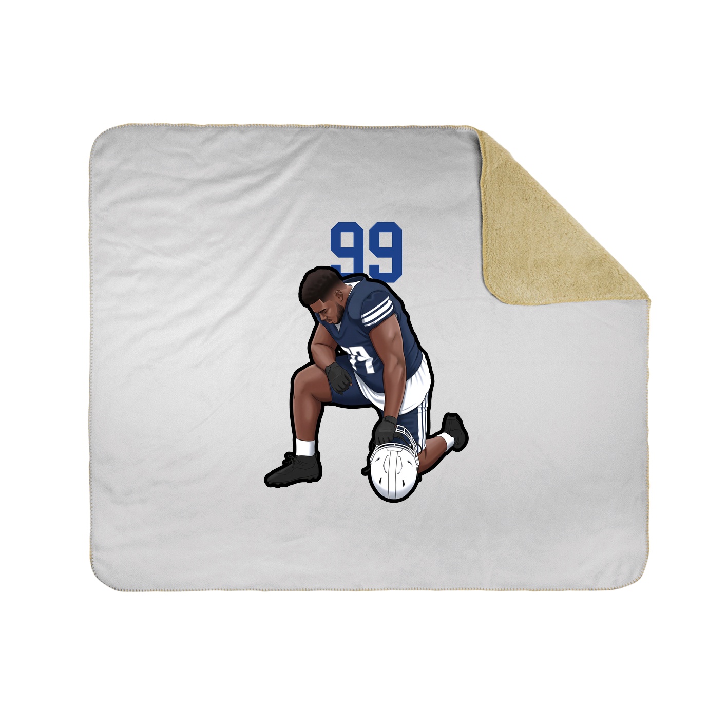 Throw Blanket — Number Top in White