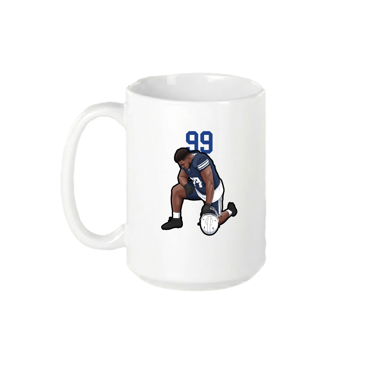 15oz Coffee Mug — Number Top in White