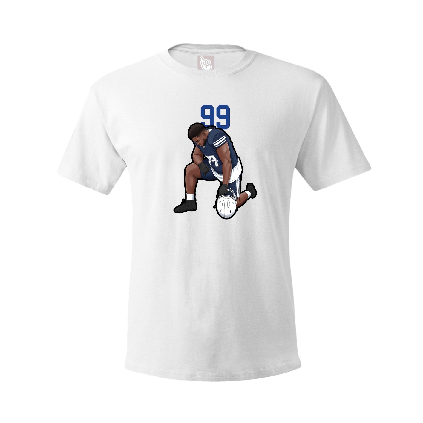 Youth Tee — Number Top in White