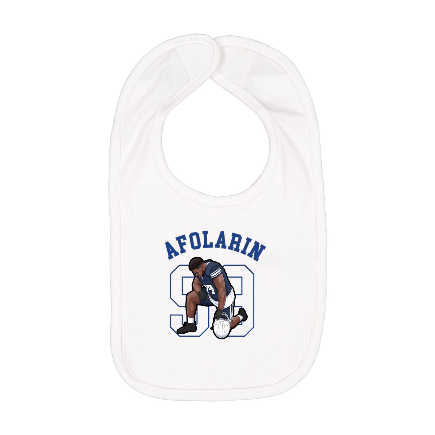 Infant Bib — Shirsey Arch in White