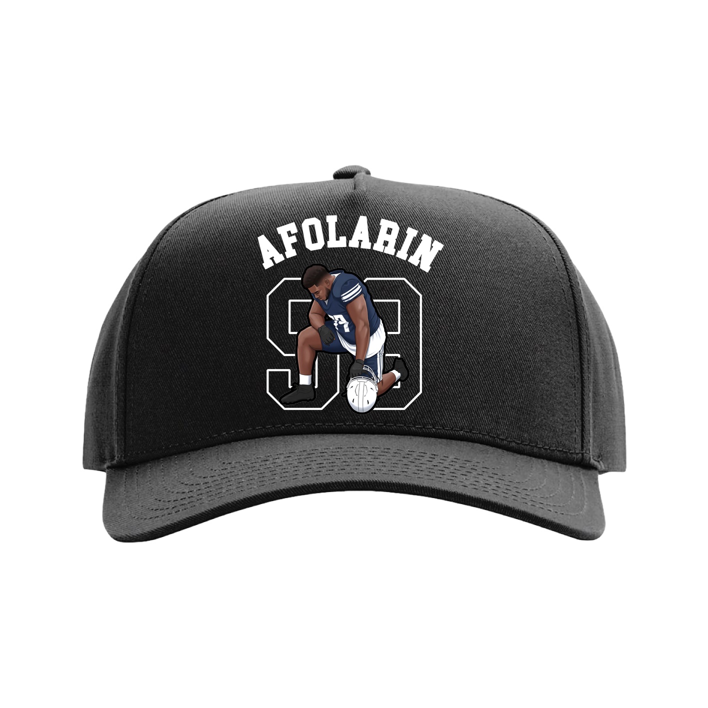 Full Fabric Five-Panel Champ Cap — Shirsey Arch in Black