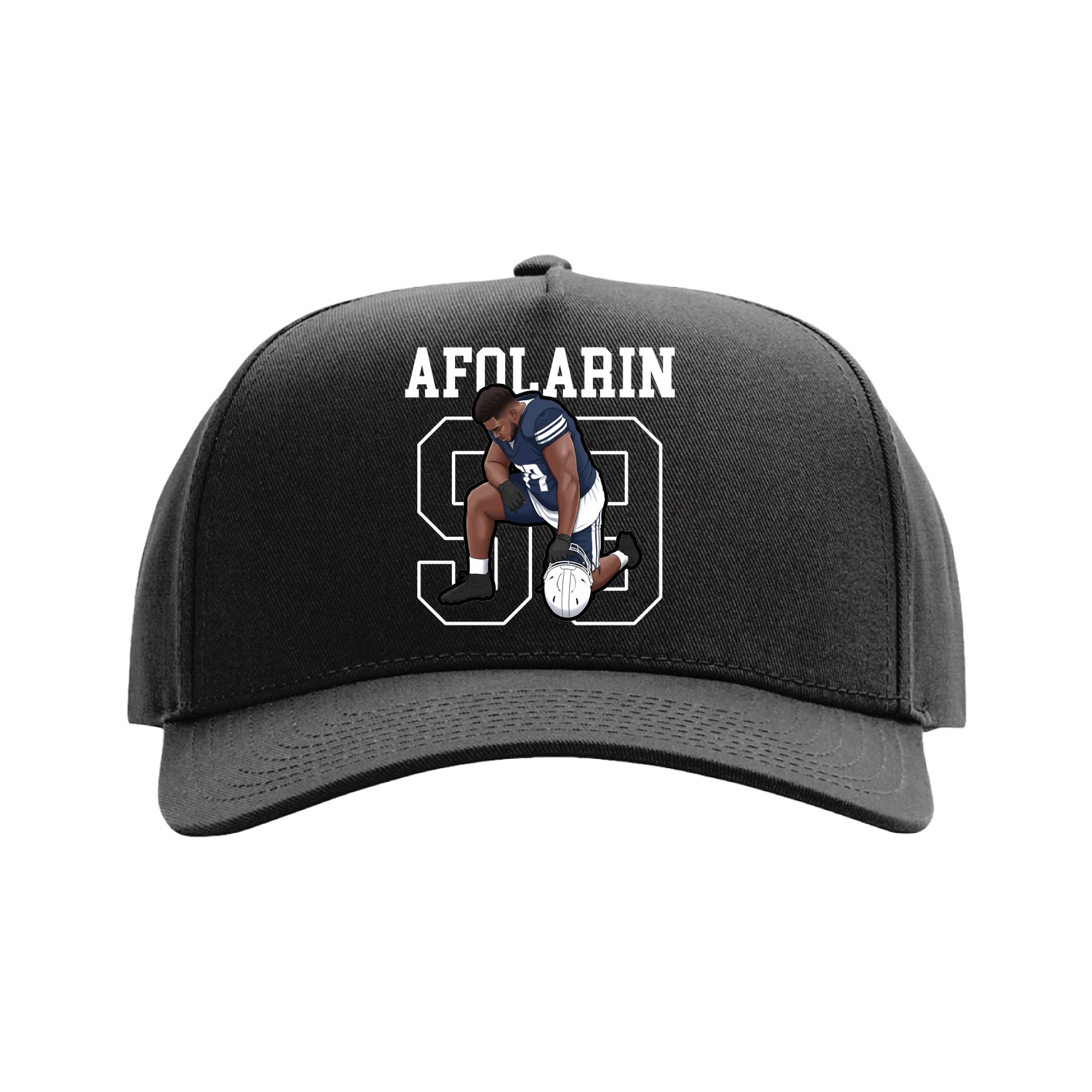 Full Fabric Five-Panel Champ Cap — Shirsey in Black