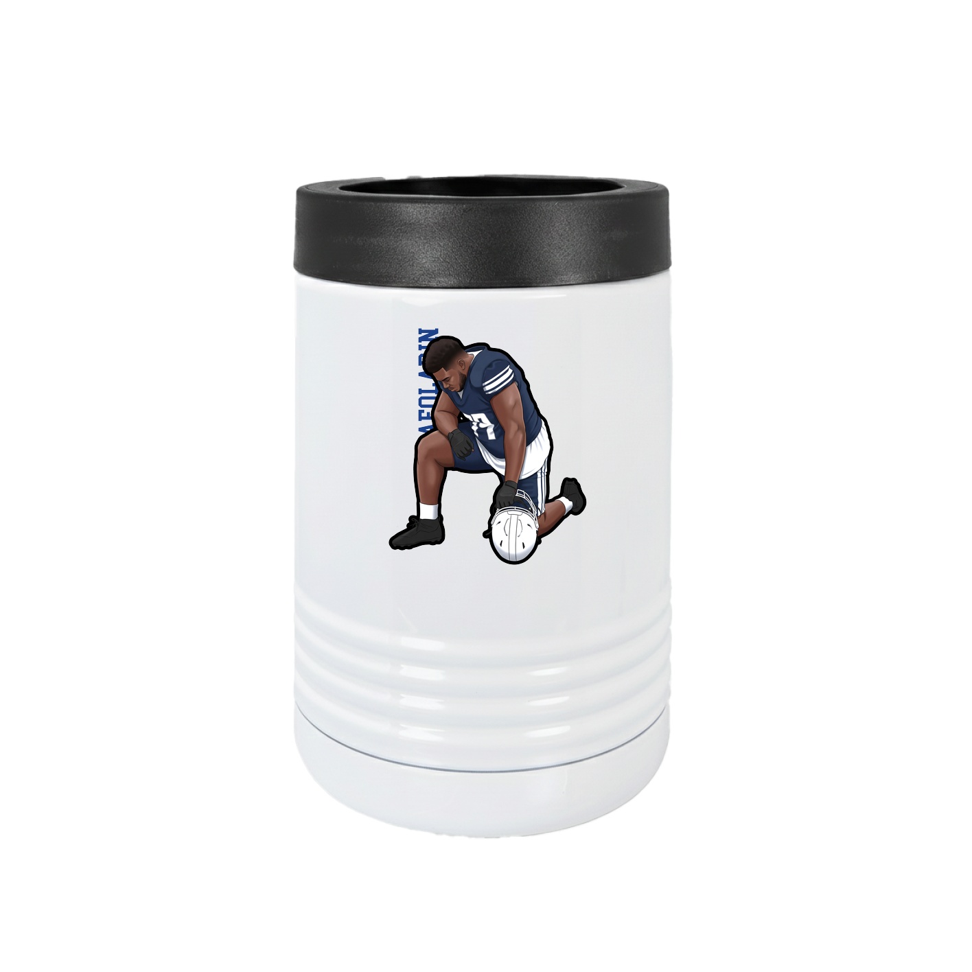 Beverage Holder — Name Vertical in White