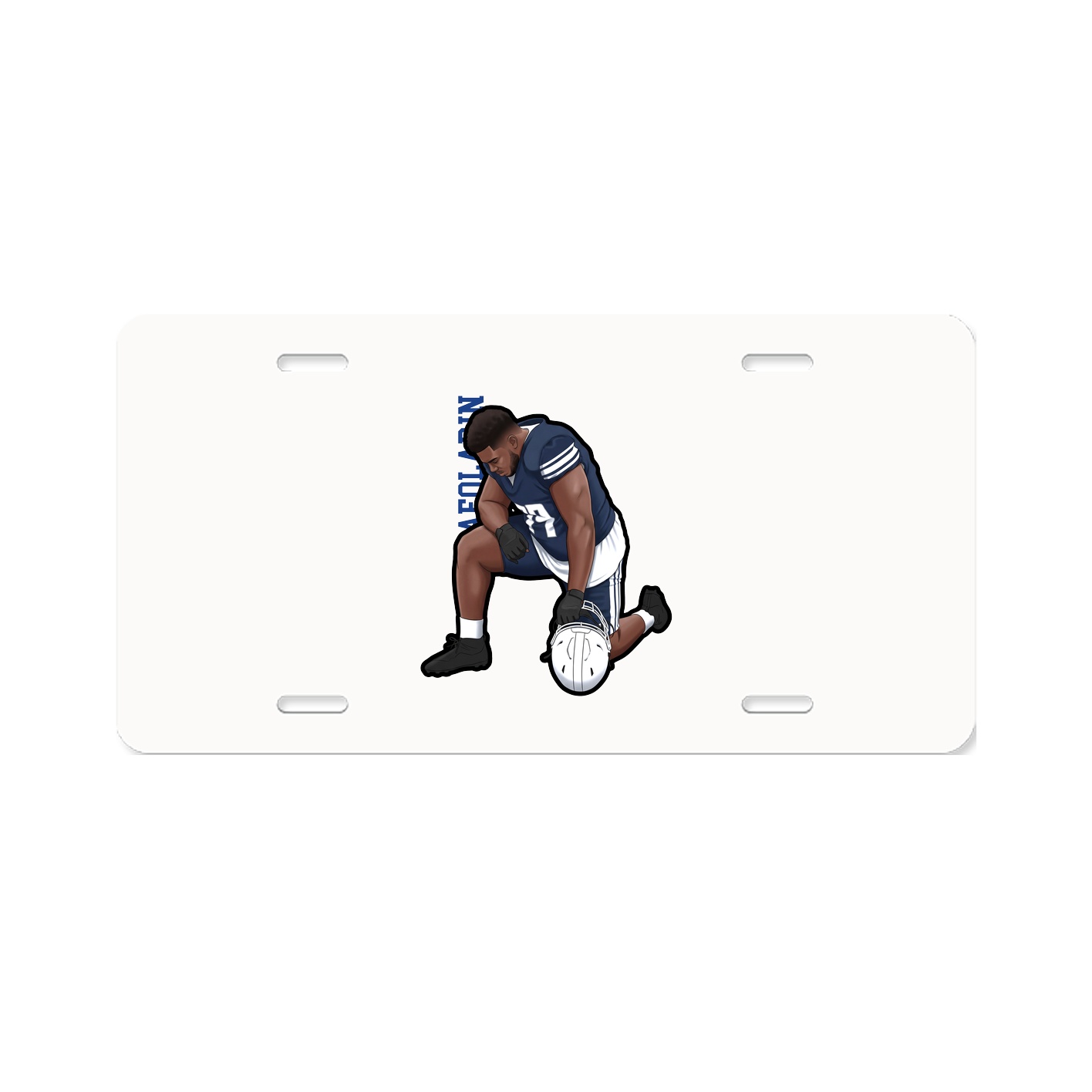 License Plate — Name Vertical in Classic