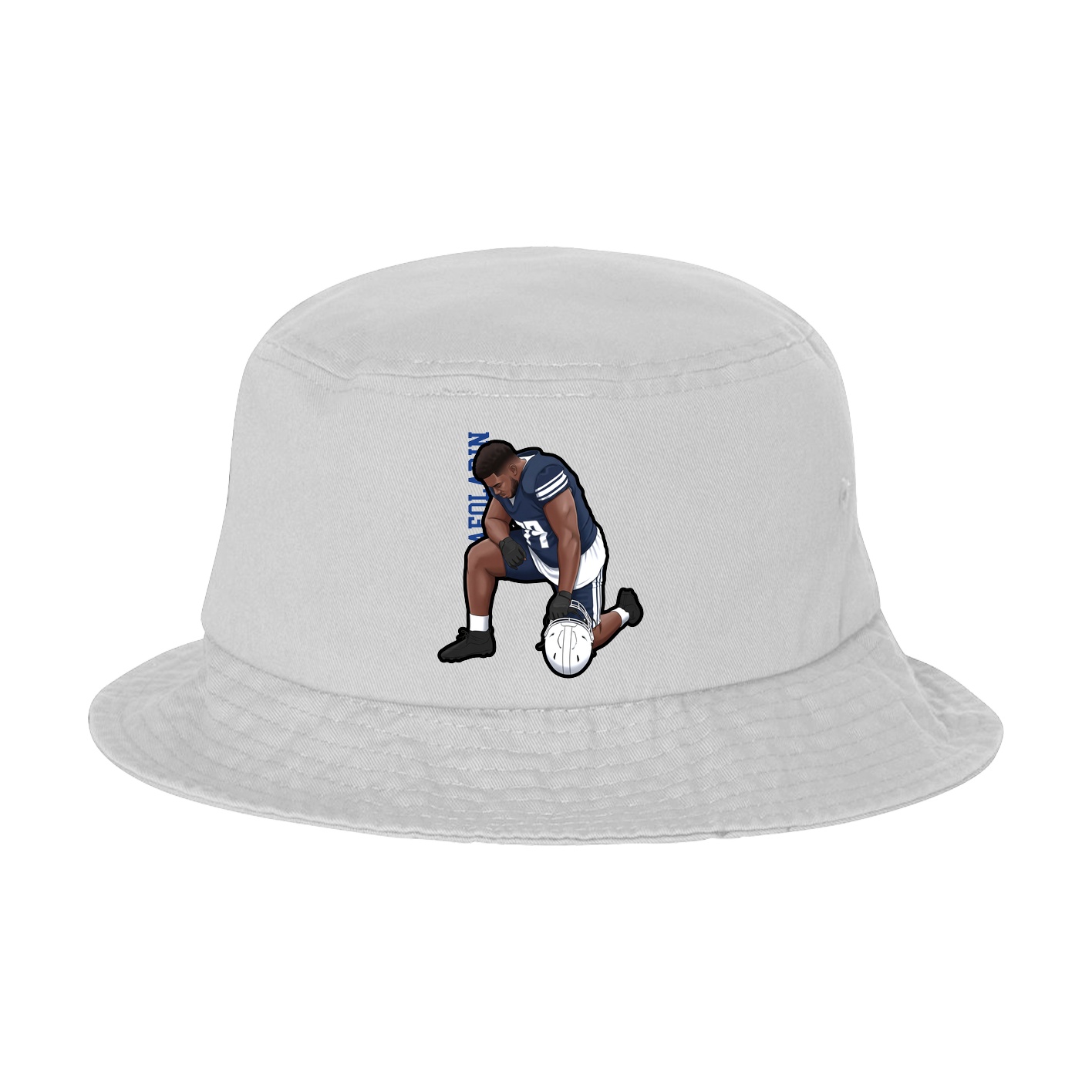 Bucket Cap — Name Vertical in White