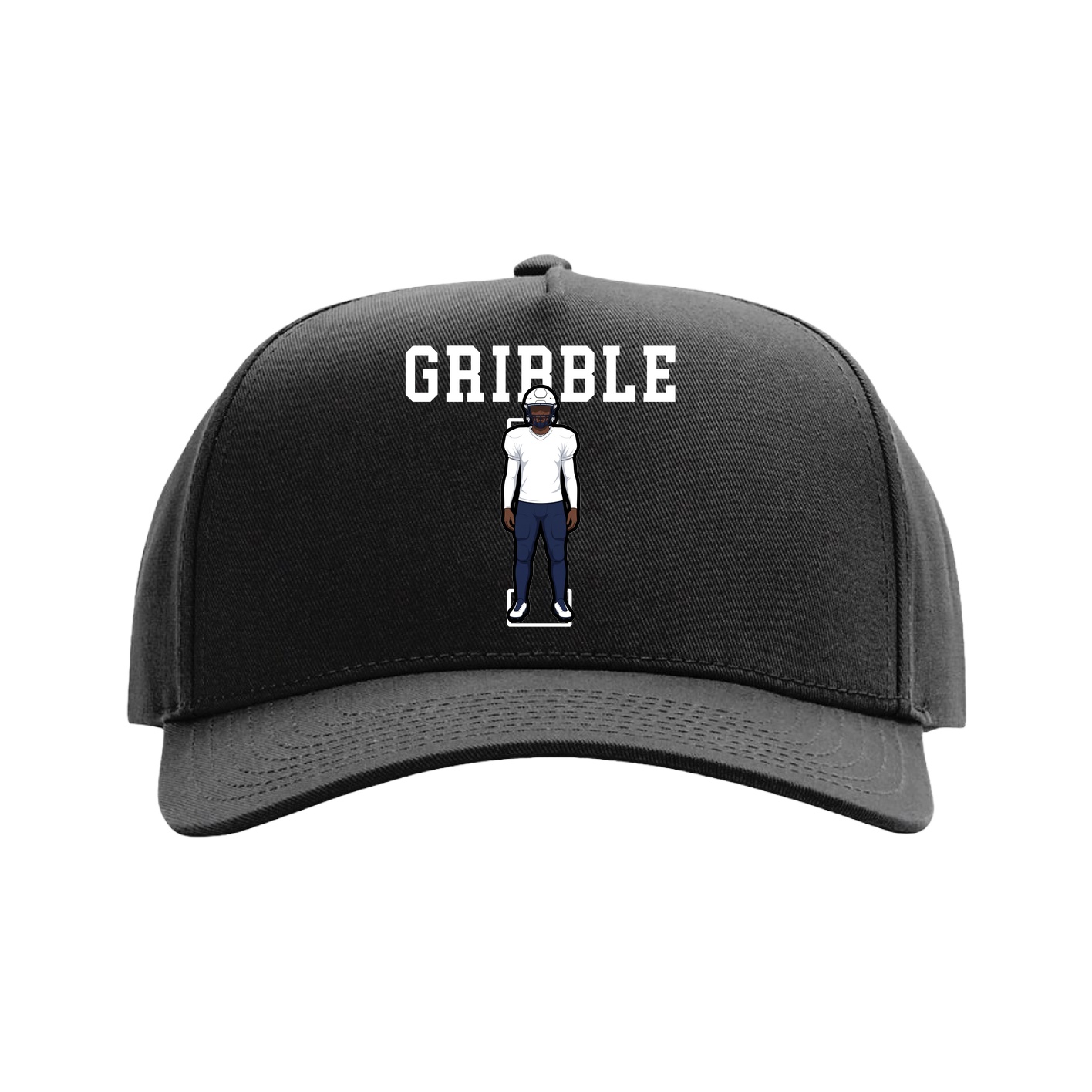 Full Fabric Five-Panel Champ Cap — Shirsey in Black