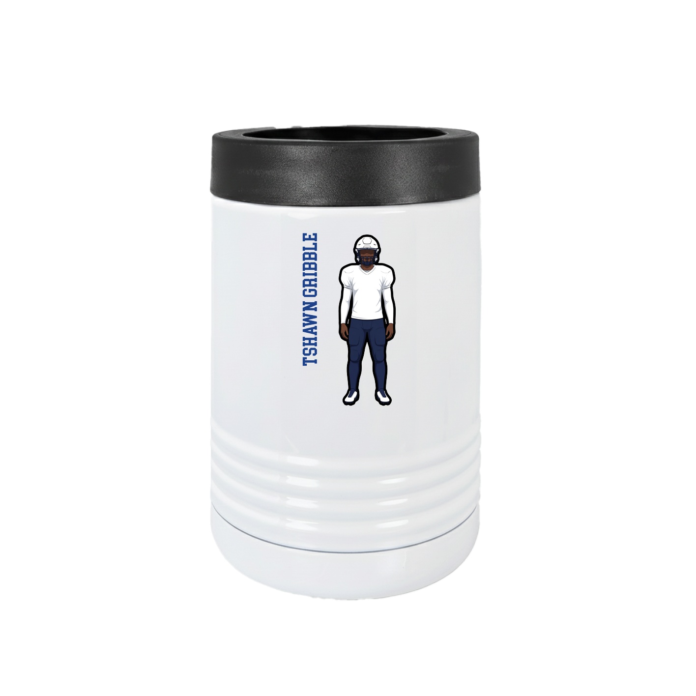 Beverage Holder — Name Vertical in White