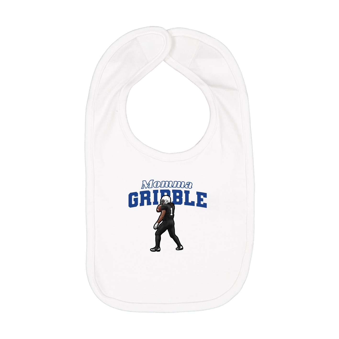 Infant Bib — Mothers Day Block in White