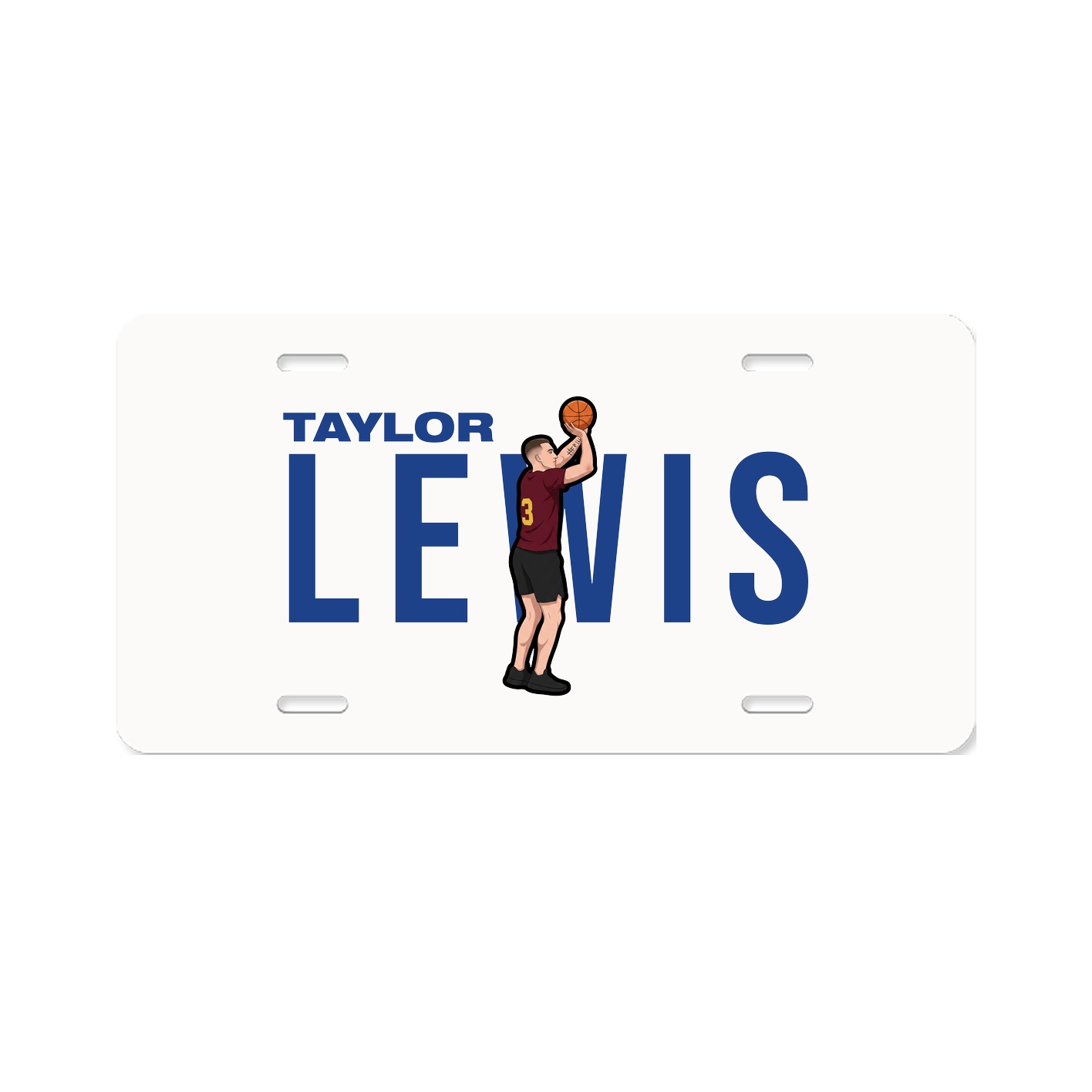 License Plate — Player Name in Classic