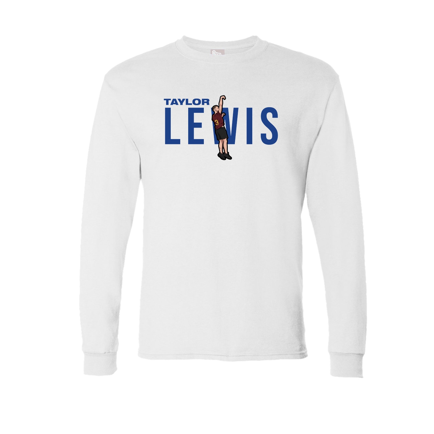 Long Sleeve Tee — Player Name in White
