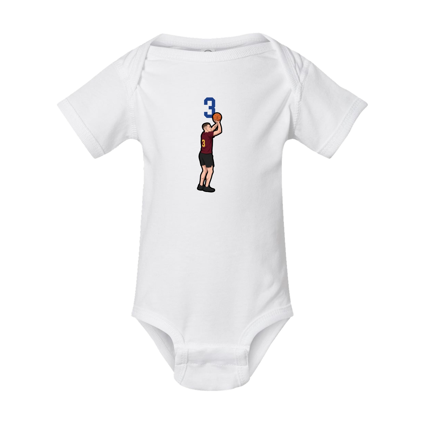 Baby Onesie — Number Top in White