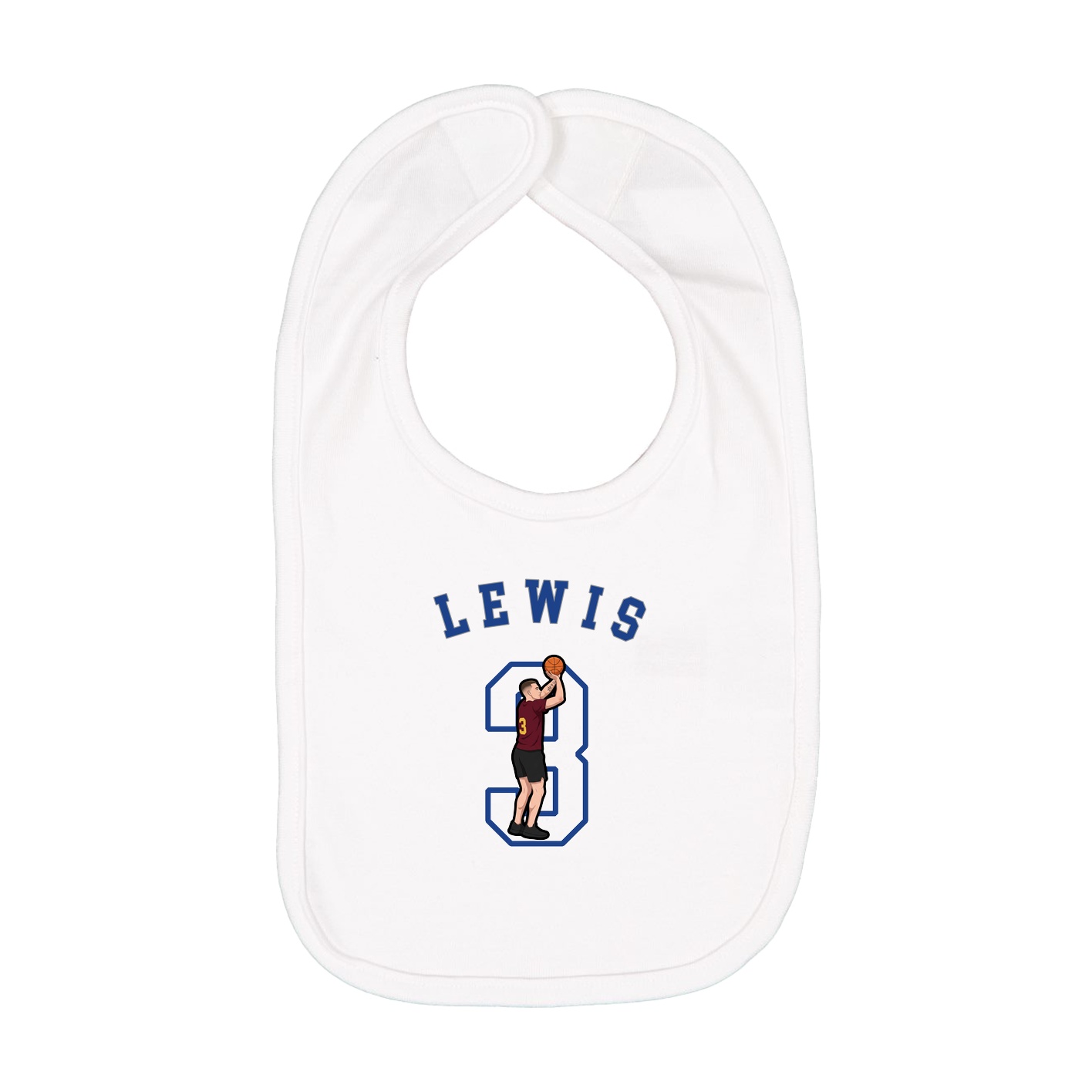 Infant Bib — Shirsey Arch in White
