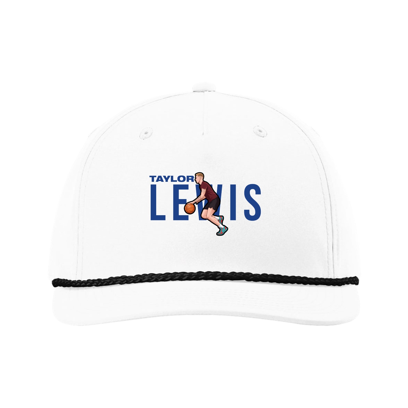 Five-Panel Classic Rope Cap — Player Name in White