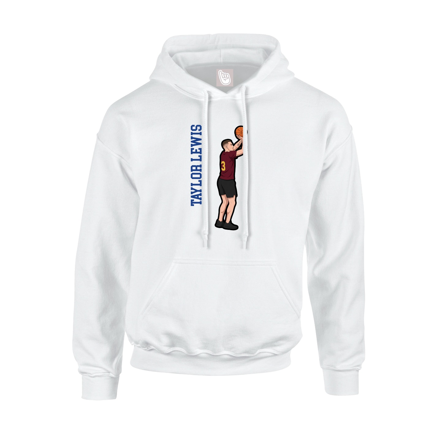 Hoodie — Name Vertical in White