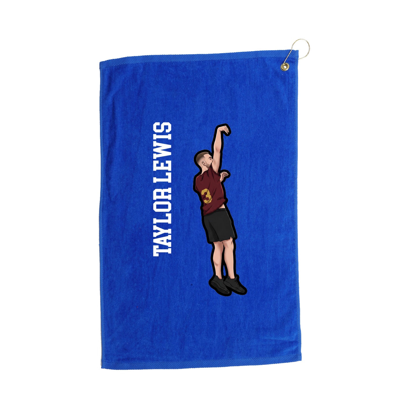 Golf Towel — Name Vertical in Royal