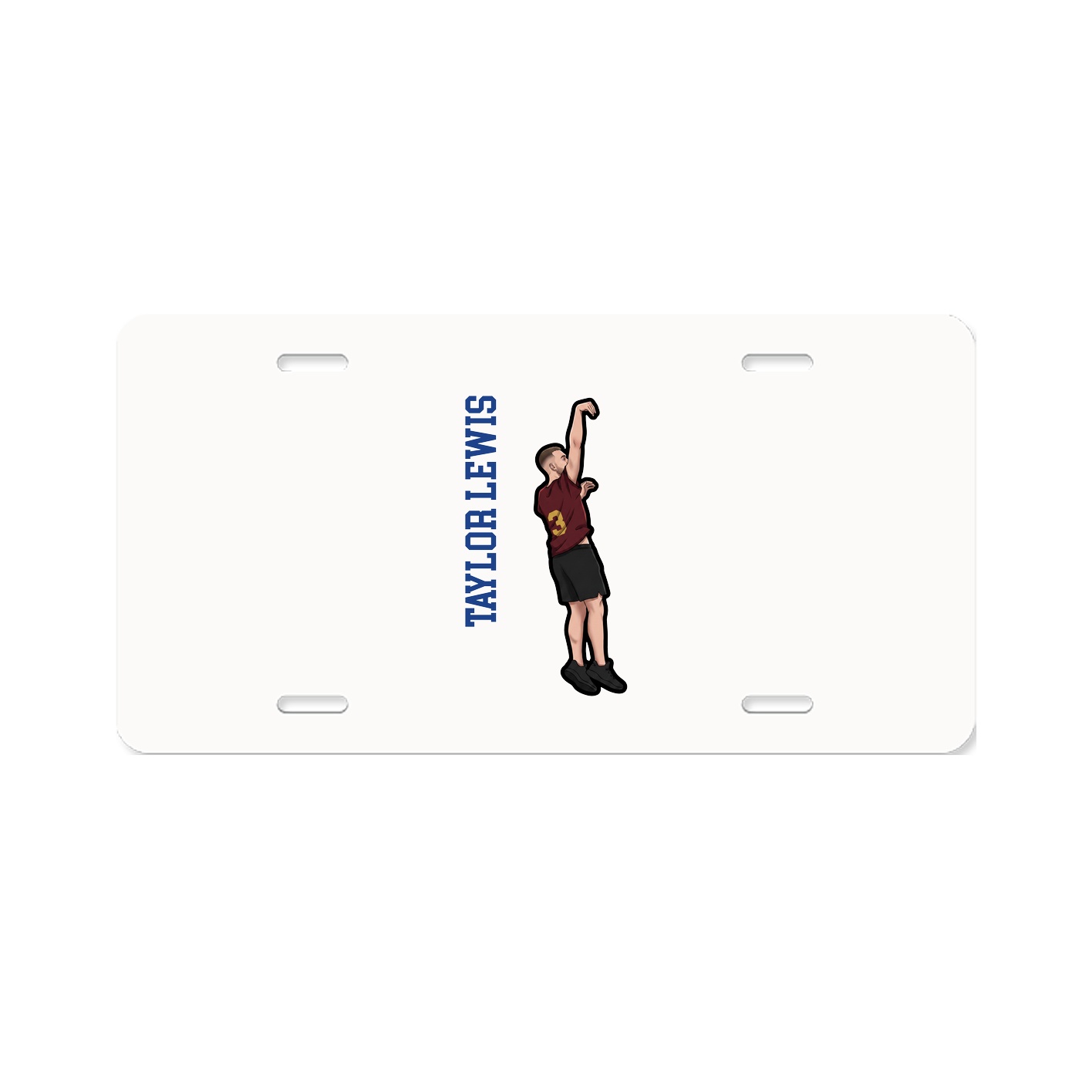 License Plate — Name Vertical in Classic