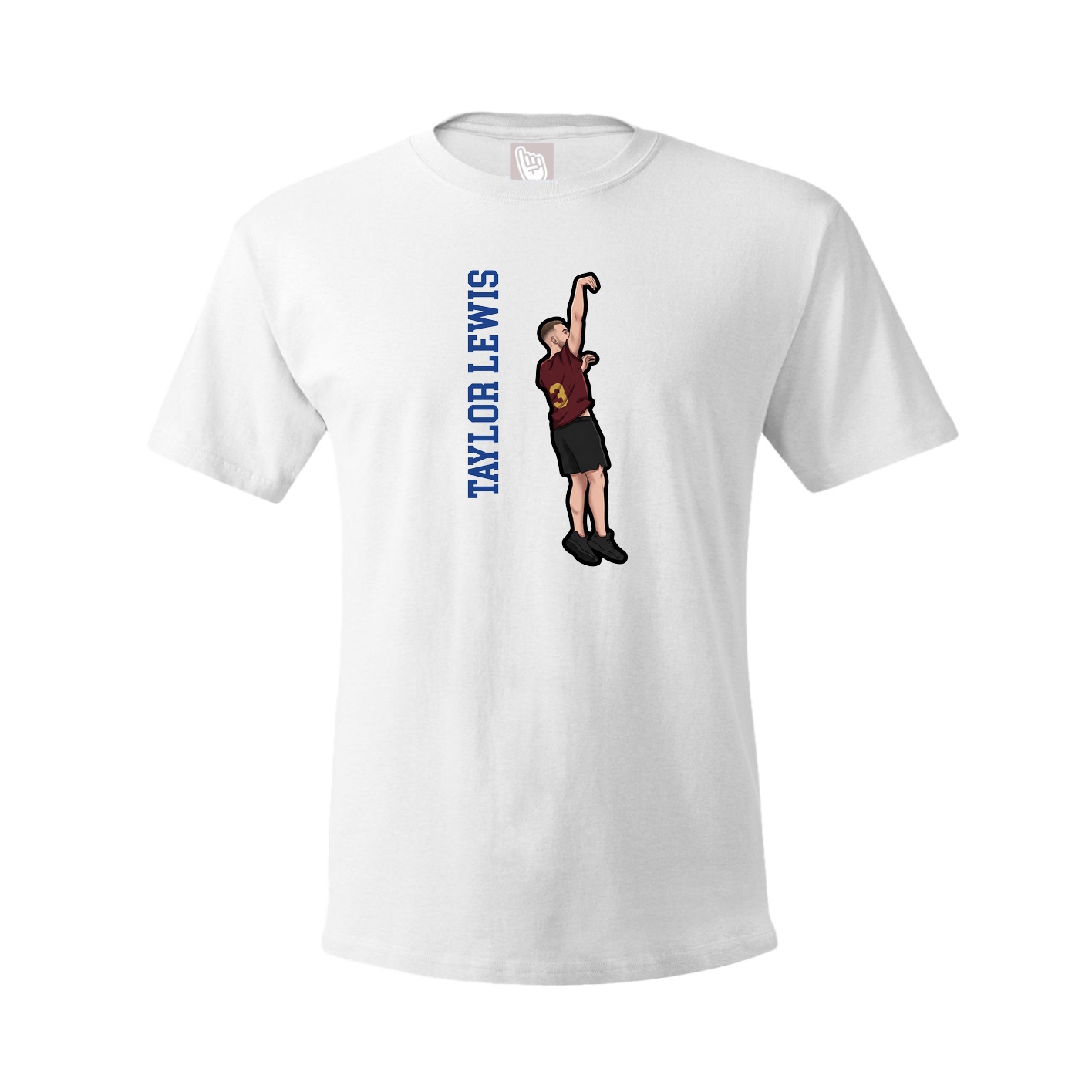 Tee — Name Vertical in White