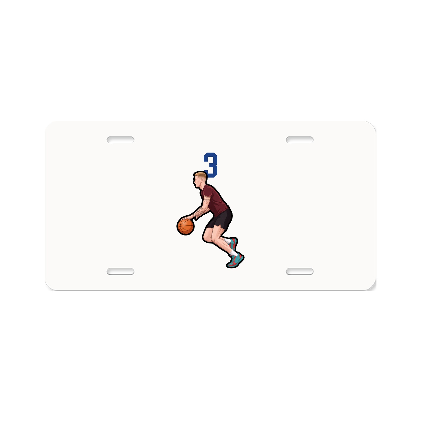 License Plate — Number Top in Classic
