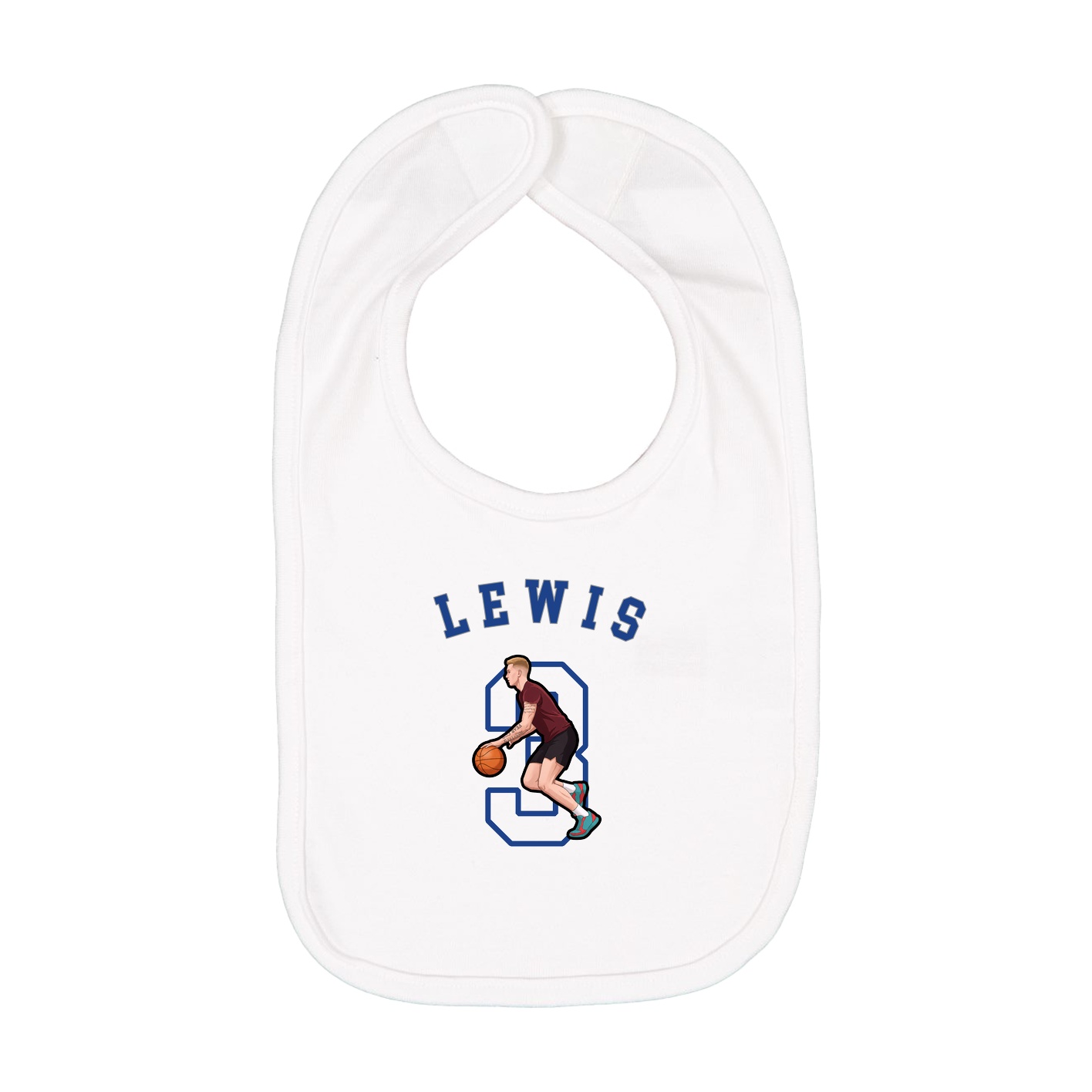 Infant Bib — Shirsey Arch in White