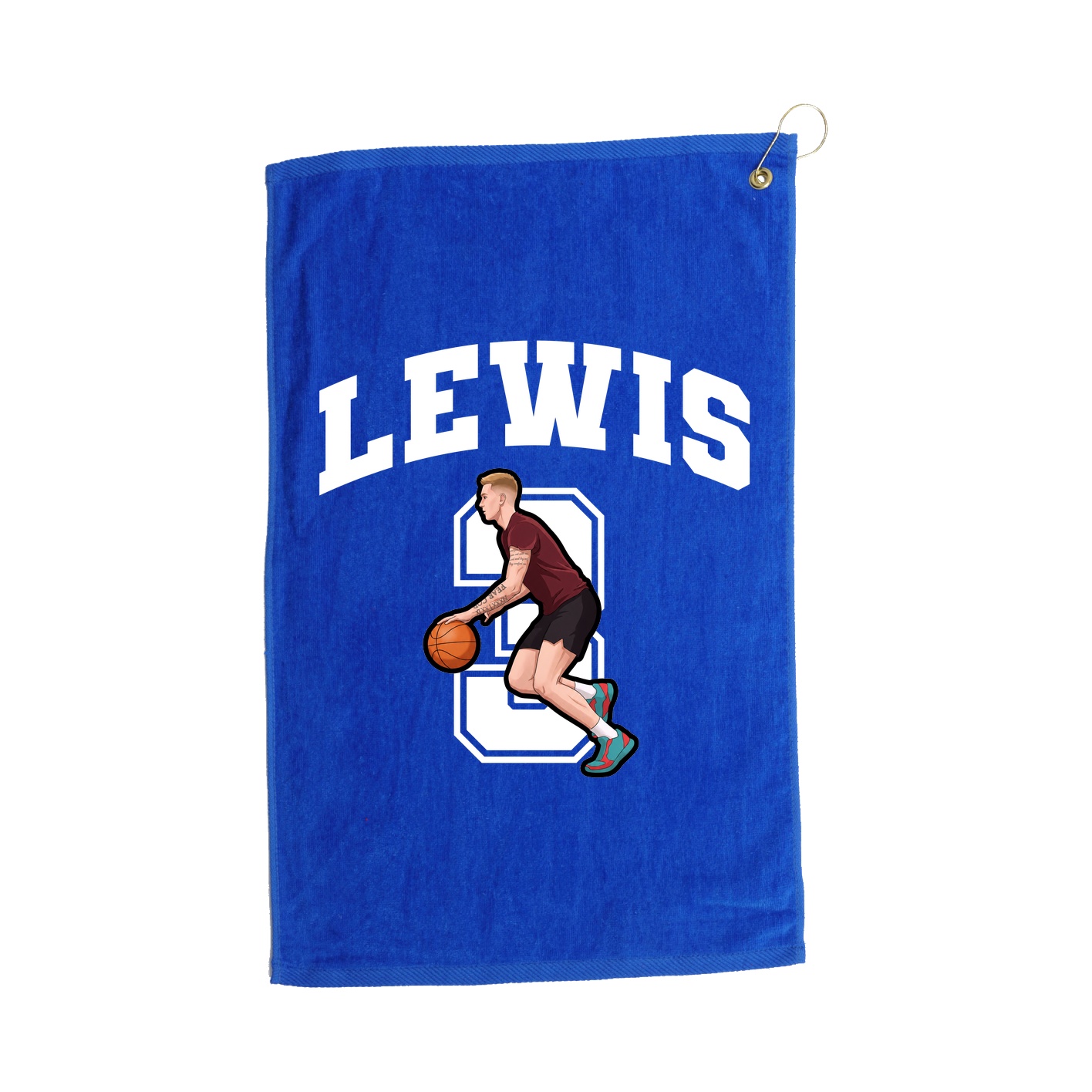 Golf Towel — Number in Royal