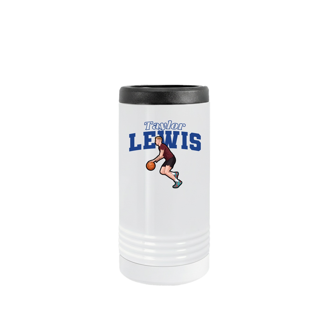 Slim Beverage Holder — Name Arch in White