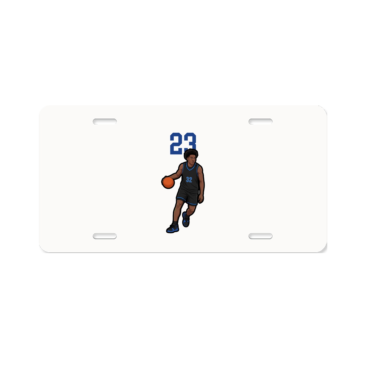 License Plate — Number Top in Classic