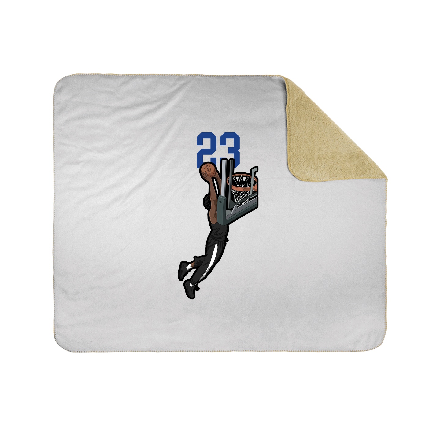 Throw Blanket — Number Top in White